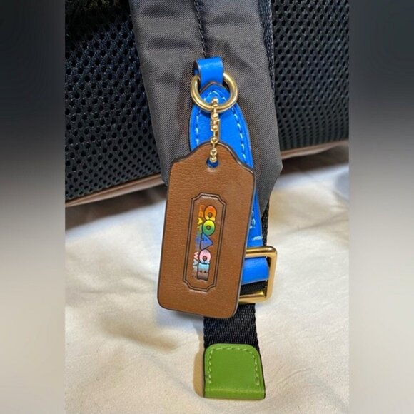 Coach Rainbow Signature Coated Canvas Backpack Handbag - Picture 9 of 10